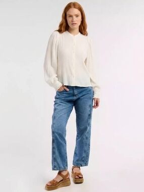 Aritzia Wilfred Free Sensation Plissé Blouse size XL